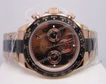 Replica Rose Gold Rolex Daytona Watch Chocolate Dial Arabic Markers